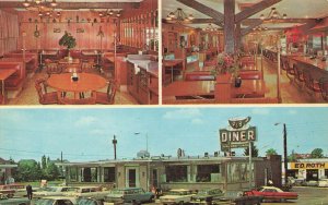 Glassboro NJ P&B Colonial Diner Old Cars Multi-View Postcard