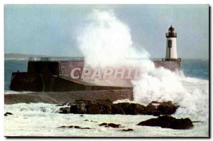 The Sables d & # 39Olonne - A day of storm - Old Postcard