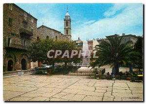 Postcard Modern Sartene Corsica Beach Church