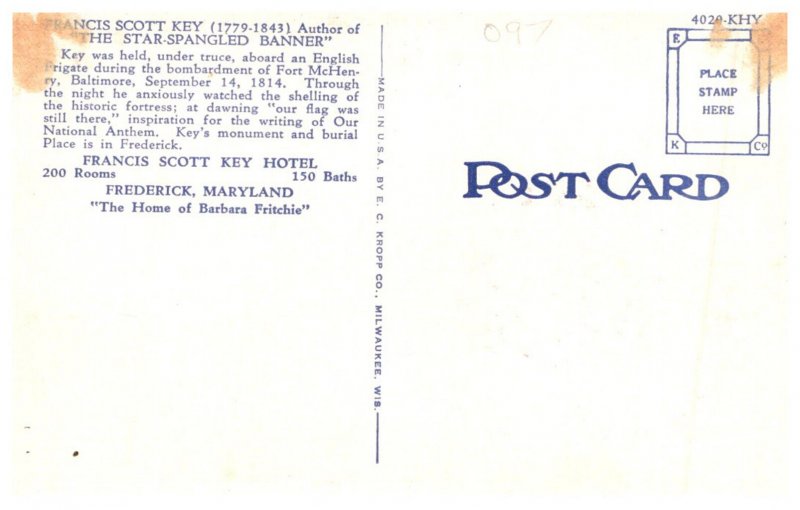 Maryland  Frederick  Francis Scott Key Hotel