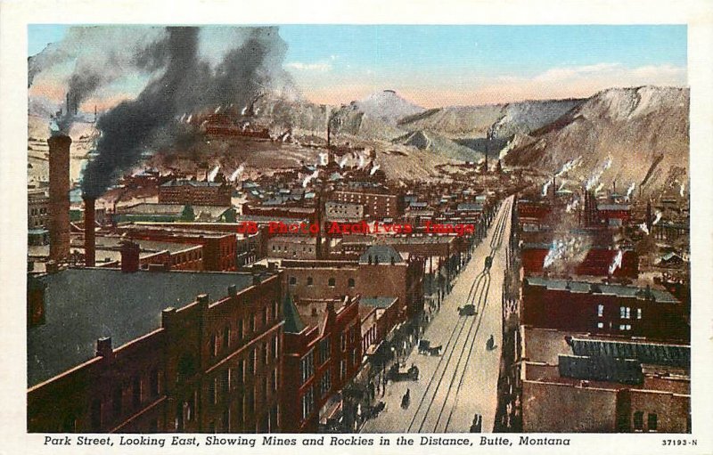 3 Postcards, Butte, Montana, Park & Main Street Scenes, Curteich