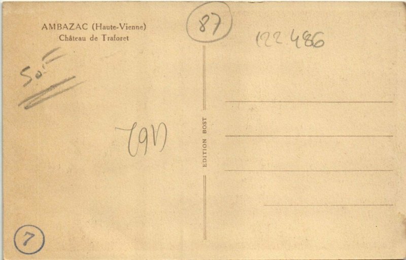 CPA AMBAZAC Chateau de Traforet (122486)