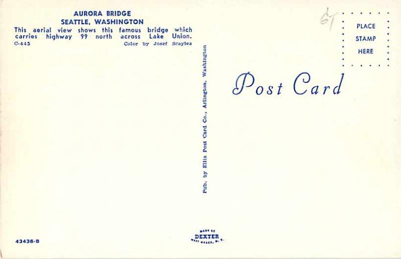 Air view Aurora Bridge Seattle Washington WA