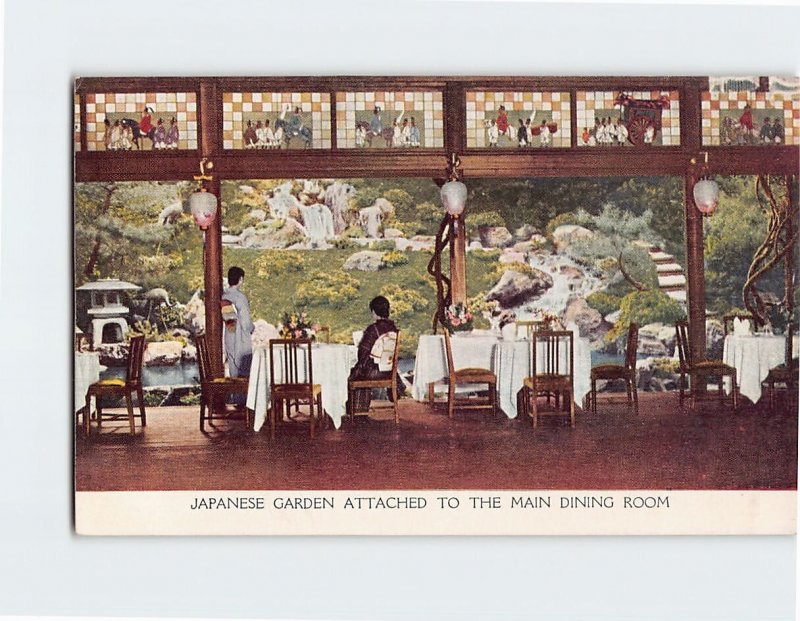 Postcard Japanese Garden & Main Dining Room The Miyako Hotel Kyoto Japan