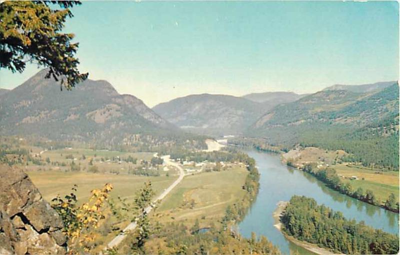 View of Little Fort British Columbia BC Chrome Postcard