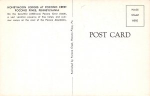 Pocono Pines, Pennsylvania, Honeymoon Lodges At Pocono Crest, Vintage, AA356-30