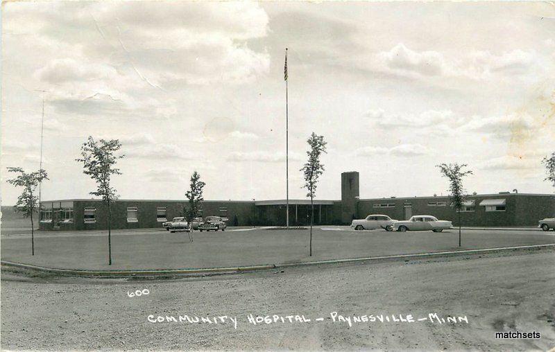 Autos Community Hospital 1961 Paynesville Minnesota RPPC real photo 10784