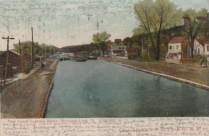 Erie Canal Lock #13 Looking North - Cohoes NY, New York - pm 1908 - UDB