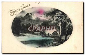 Old Postcard Bonne Annee Fancy