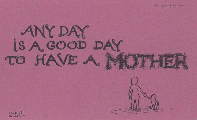 I Love My Mum Mother Everyday Is Great With My Parents Motto Proverb Postcard