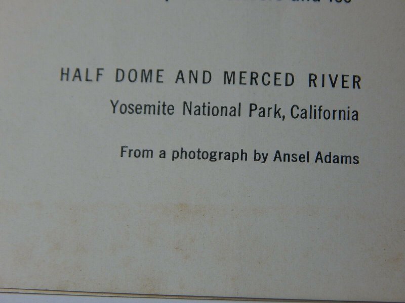 Vintage 1954 Ahwahnee Hotel Luncheon Menu Yosemite National Park Ansel Adams