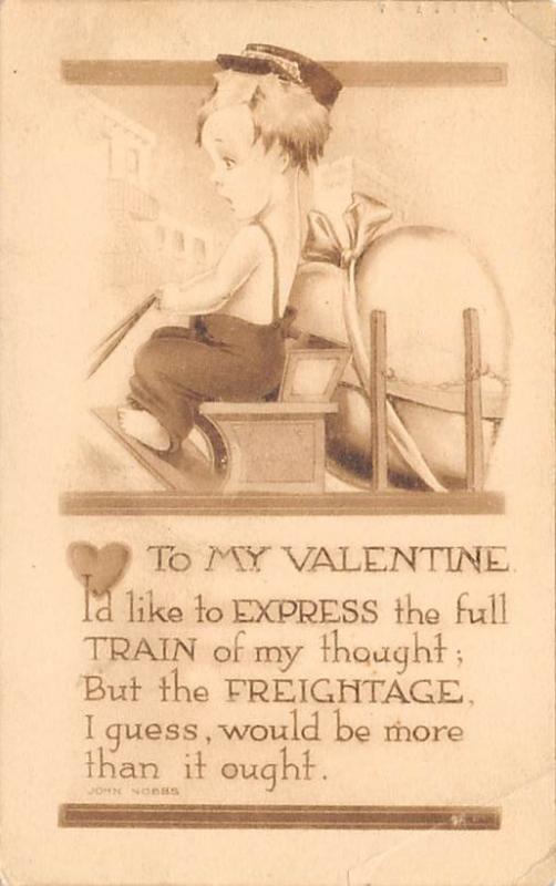 Damaged Valentines Day 1914 