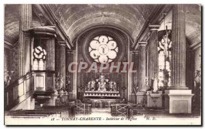 Old Postcard Tonnay Charente of the Interieur & # 39Eglise