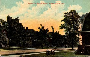 Indiana South Bend Scene In Chapin Park 1912