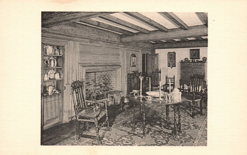 Vintage Postcard A Room From The Samuel Wentworth House Portsmouth New Hampshire