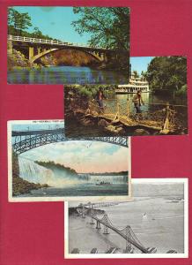 Lot of 4 Different Bridges Post Cards