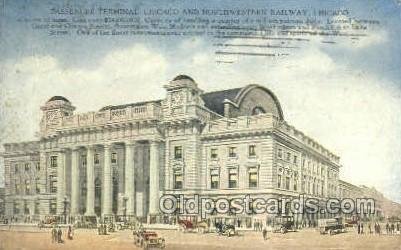 Passenger Terminal, Chicago, IL, Illinois, USA Train Railroad Station Depot 1...