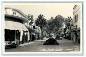 c1940's Cross Roads Of The World Hollywood CA RPPC Photo Frashers Postcard 
