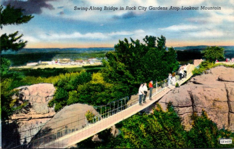 Tennessee Chattanooga Lookout Mountain Swing-Along Bridge In Rock City Gardens