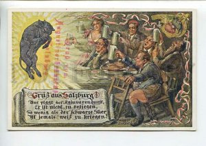 438585 Hubert ZWICKLE Gruss Aus SALZBURG Bull Vintage postcard 1928 year