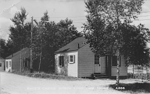 North Edgecomb ME Race's Cabins, Real Photo Postcard