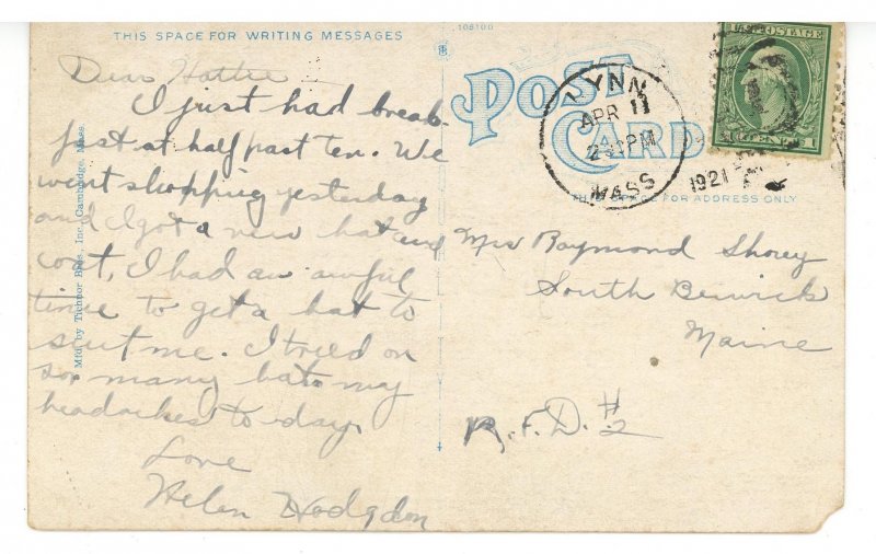 MA - Lynn. The Common & Fountain   (corner missing)