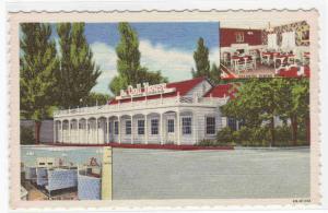 Doll House Restaurant Salt Lake City Utah linen postcard