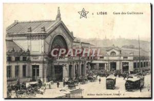 Old Postcard Liege Gare Des Guillemins