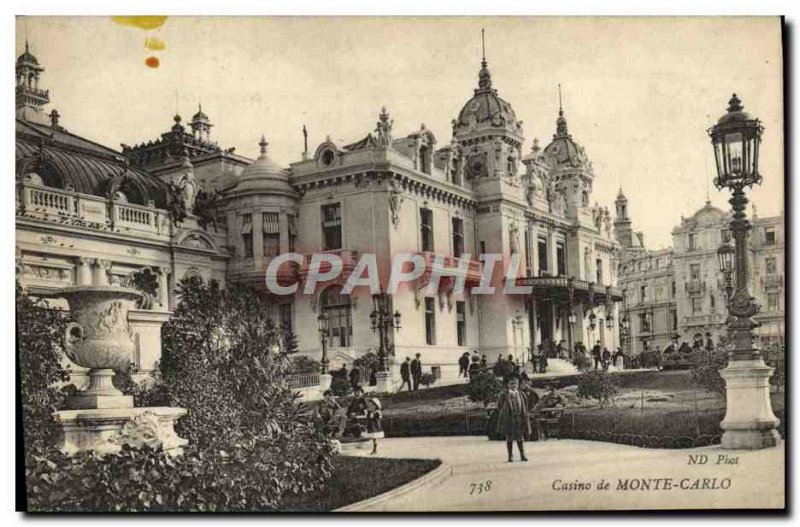 Old Postcard Monte Carlo Casino