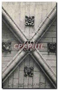 Postcard Old Vezelay Madeleine Church Hall Chapterhouse pending Keys and Grou...