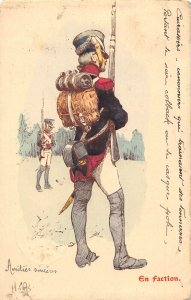 L111 France 1900-01 Militaria uniform French Army early nine postcard