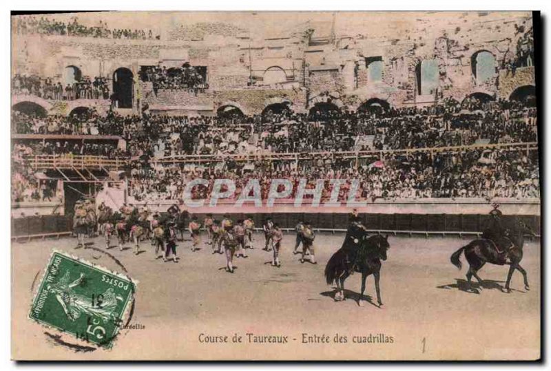 Old Postcard Bullfight Bullfight Entree of cuadrillas