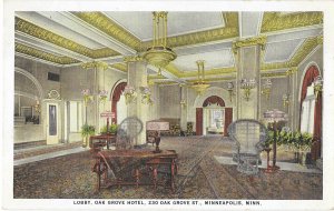 Lobby Oak Grove Hotel Oak Grove Street Minneapolis Minnesota