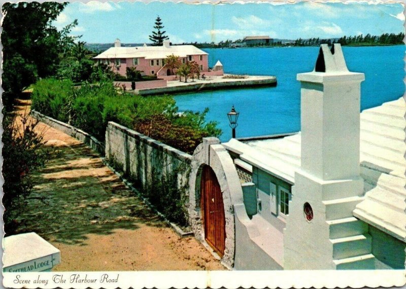 Harbour Road Bermuda Vintage Postcard Posted 1975