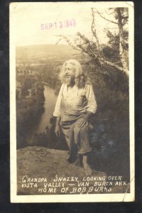 RPPC VAN BUREN ARKANSAS VISTA VALLEY GRANDPA SNAZZY REAL PHOTO POSTCARD