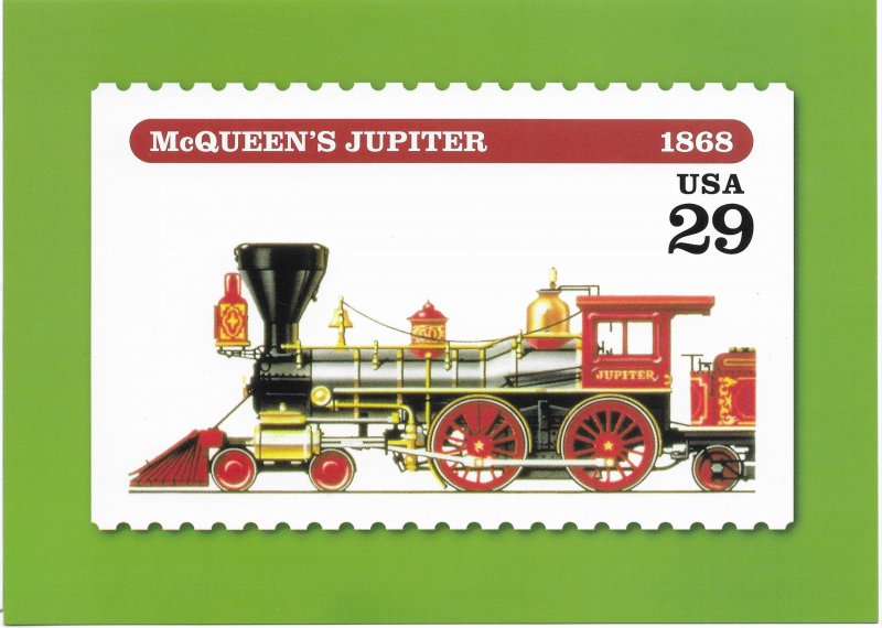 US  Unused. #2845 Locomotive -McQueens Jupiter (1868) includes used #2844 stamp.