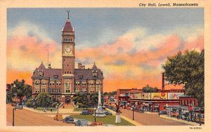 City Hall Lowell, Massachusetts Postcard