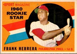 1960 Topps Baseball Card Frank Herrera Philadelphia Phillies sk10506