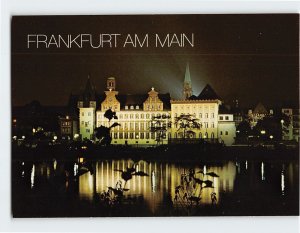 Postcard Rententurm und historisches museum, Frankfurt, Germany