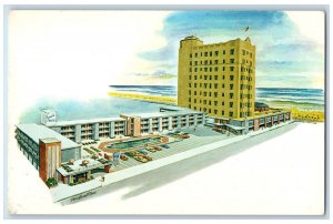 c1950's Seaside Hotel Motel At Boardwalk Restaurant Atlantic City NJ Postcard