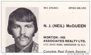 [BC] : N.J.(Neil) McQUEEN RealEstate Agent , Vancouver , B.C. , Canada , 50-60s