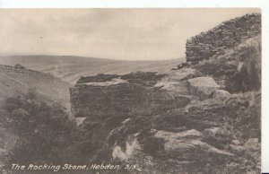 Yorkshire Postcard - The Rocking Stone - Hebden - Ref 1331A