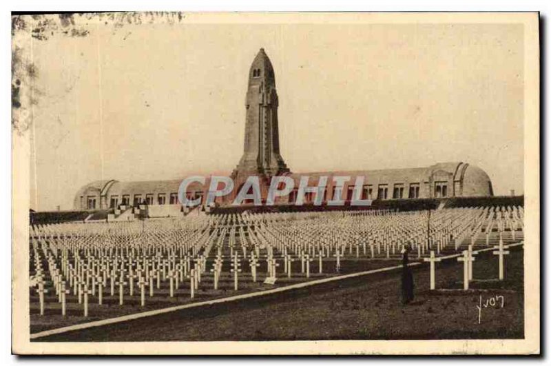 Old Postcard Verdun Battlefields National Cemetery and the Douaumont Ossuary