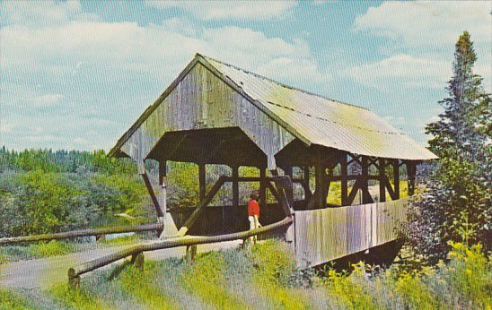River Road Covered Bridge Over Perry Stream Pittsburgh New Hampshire