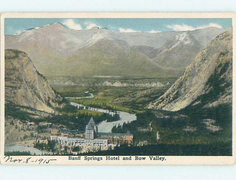 W-Border TOWN VIEW SCENE Banff Alberta AB o1198