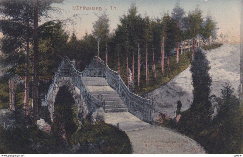 MUEHLHAUSEN, Thuringia, Germany, PU-1912; Partie Im Stadtpark Hei Der Fussweg...
