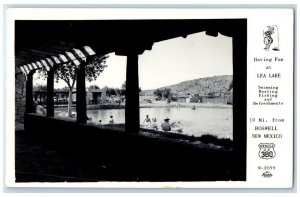 c1940s Having Fun At Lea Lake Roswell New Mexico NM Frashers RPPC Photo Postcard