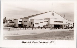 Vancouver BC Kerrisdale Arena Unused JC Walker RPPC Postcard H60