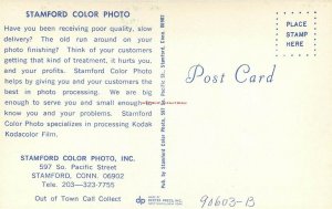 Advertising Postcard, CT, Stamford, Connecticut, Stamford Color Photo, Dexter 