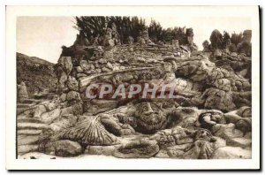 Postcard Old Core Emerald Rotheneuf I and V the Sculptes Rocks Family of Roth...